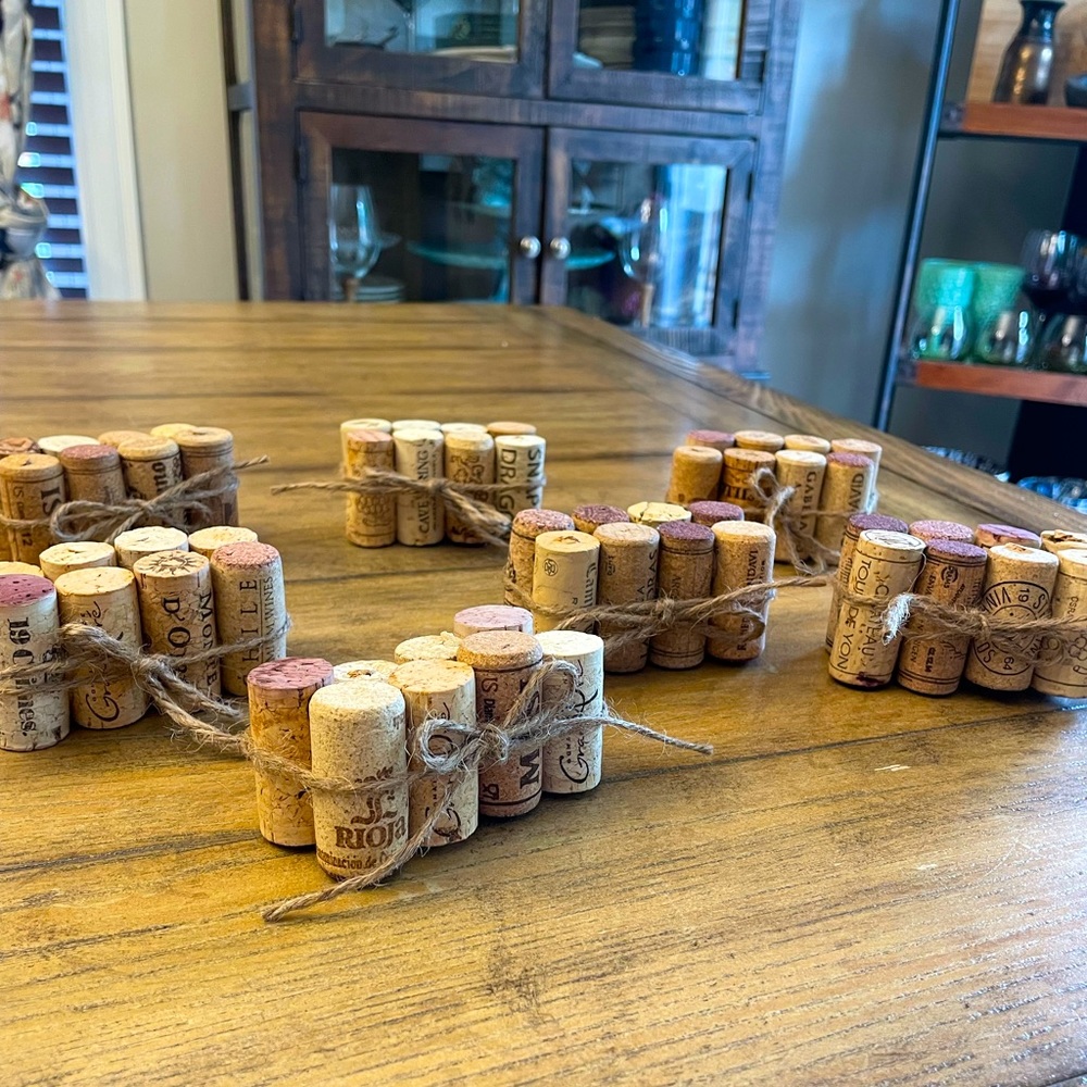 Wedding Reception Decor Cork Table Number Holders + extra corks